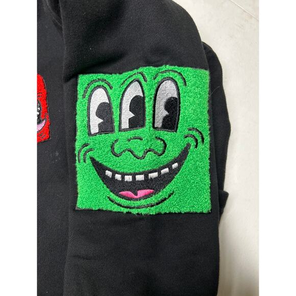 Jungles Jungles x Keith Haring Chenille Hoody in Black Size S. Authentic - Picture 11 of 12
